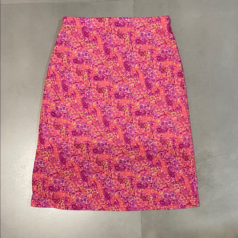 Vibrant Pink Paisley Women's Skirt